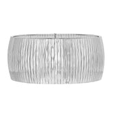 Silver 30Mm Linear Diamond Cut Cubetto Bracelet